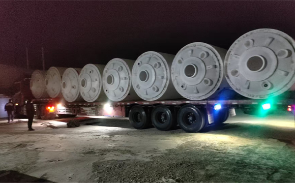 临夏锥底桶交付现场